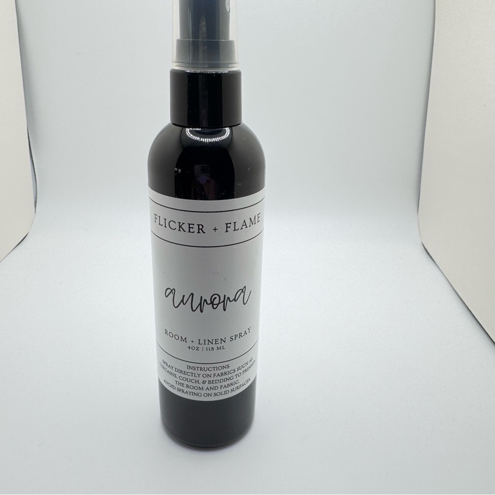 Flicker and Flame - Aurora Linen and Room spray - 4 oz - Brand New